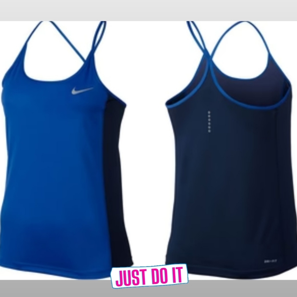 Nike Indigo Dri Fit Halter Workout Tank - S
